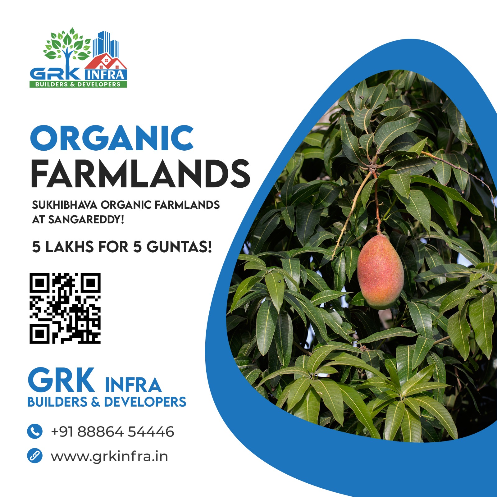 Organic Farm Land 5 Guntas @5 Lakhs! Call. 088864 54446 or Visit: https://grkinfra.in GRK Infra Builders & Developers #farmland #farmlandforsale #landforsale #Hyderabad #realestate #realestateinvesting #farmlandinvestment